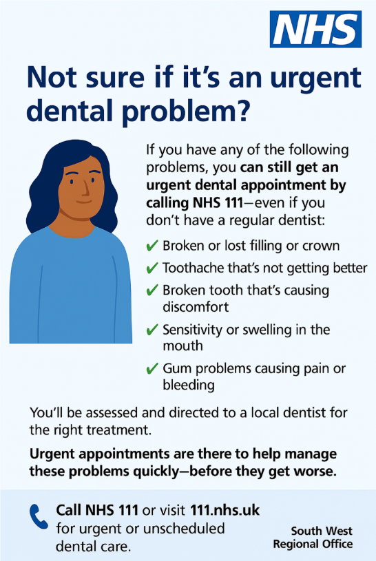 Urgent Dental Problem Poster